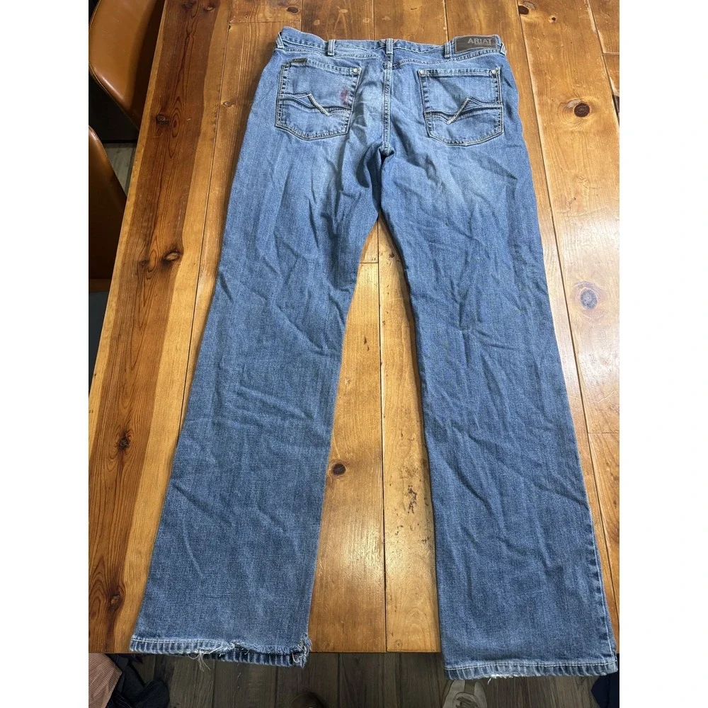 ARIAT M4 Low Rise Bootcut Jeans Men's Size 36x34 Medium Wash Denim
